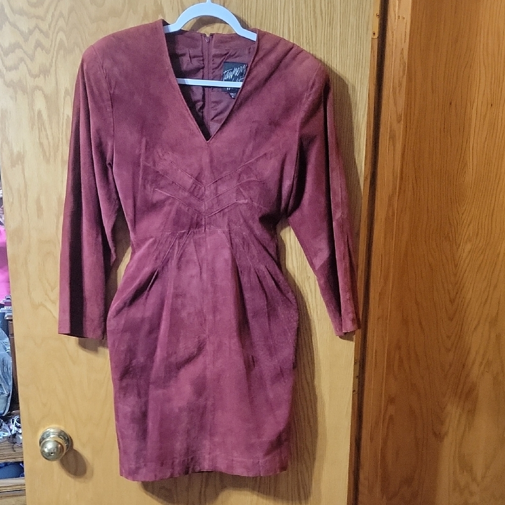 Elegant Burgundy Dress
